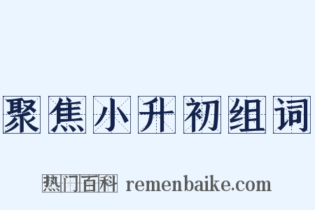 聚焦小升初组词是什么意思的图片